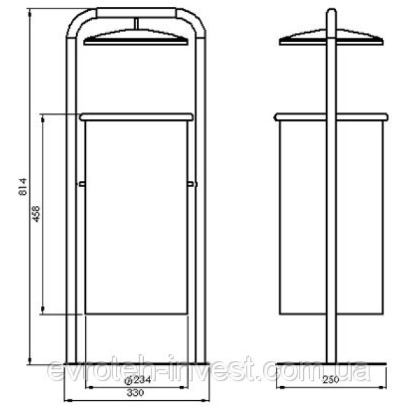 Урна для сміття перфорована з кришкою Плім