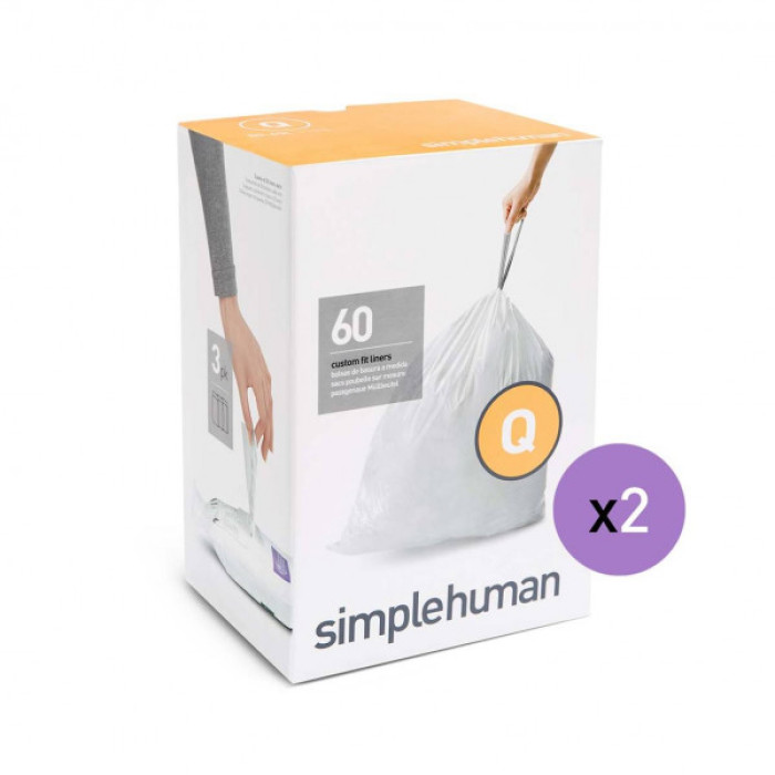 Мешки для мусора Simple Human 50-65 л белые 20 мешков