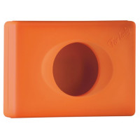Диспенсер для гигиенических пакетов настенный оранжевый пластиковый Soft Touch на 25 пакетов