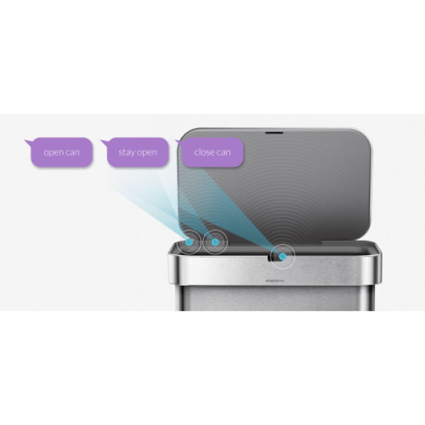 Урна сенсорна 58л FPP з кишенею для мішків