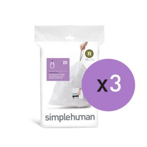 Мішки для сміття міцні із зав'язками 10л SIMPLEHUMAN