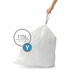 Мішки для сміття міцні із зав`язками 115л SIMPLEHUMAN
