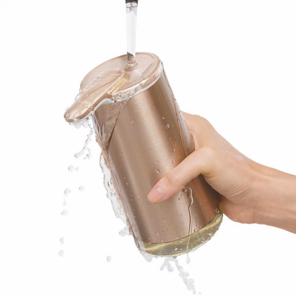 Сенсорний дозатор для мила-піни 295 мл рожево-золотистий