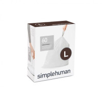 Мешки для мусора Simple Human 16-18 л крепкие белые 30 мкм 60 мешков