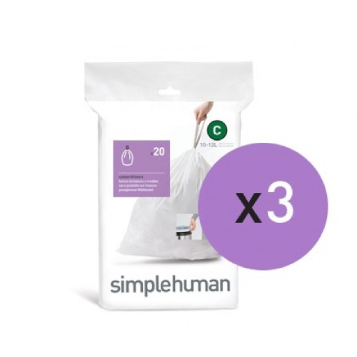 Мішки для сміття міцні із зав'язками 10-12л SIMPLEHUMAN