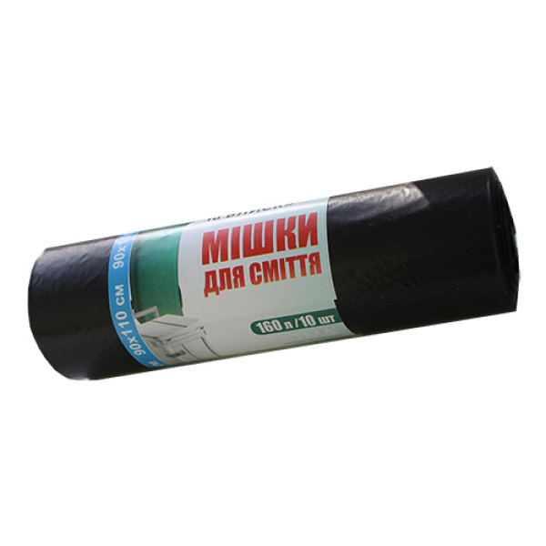 Пакети для сміття міцні 160л ЧИСТОТА ТА БЛИСК