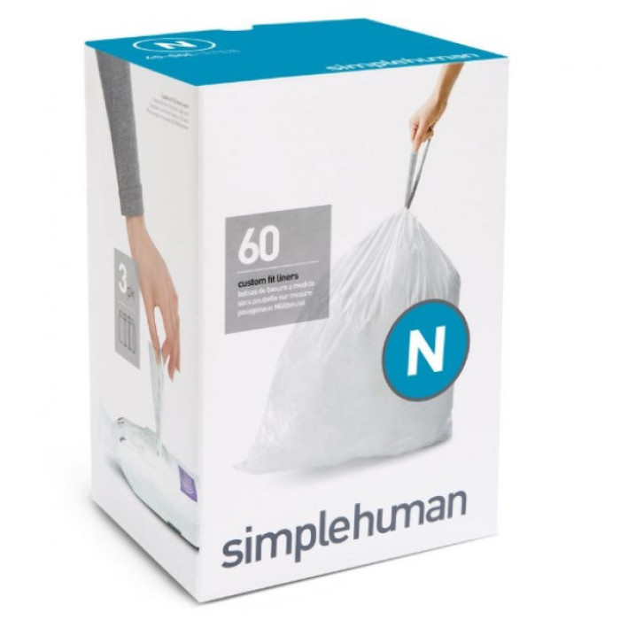 Мішки для сміття Simplehuman 45-50л міцні із зав'язками