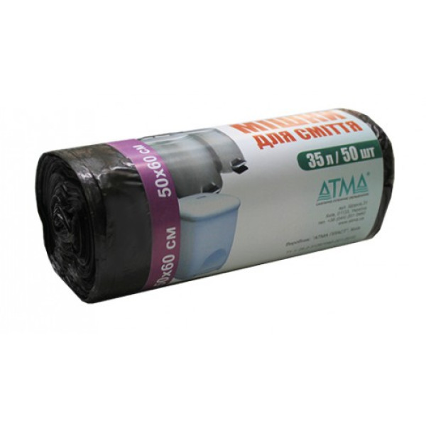 Пакети для сміття поліетиленові 35л ЧИСТОТА ТА БЛИСК