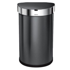 Урна напівкругла сенсорна 45л FPP з кишенею для мішків