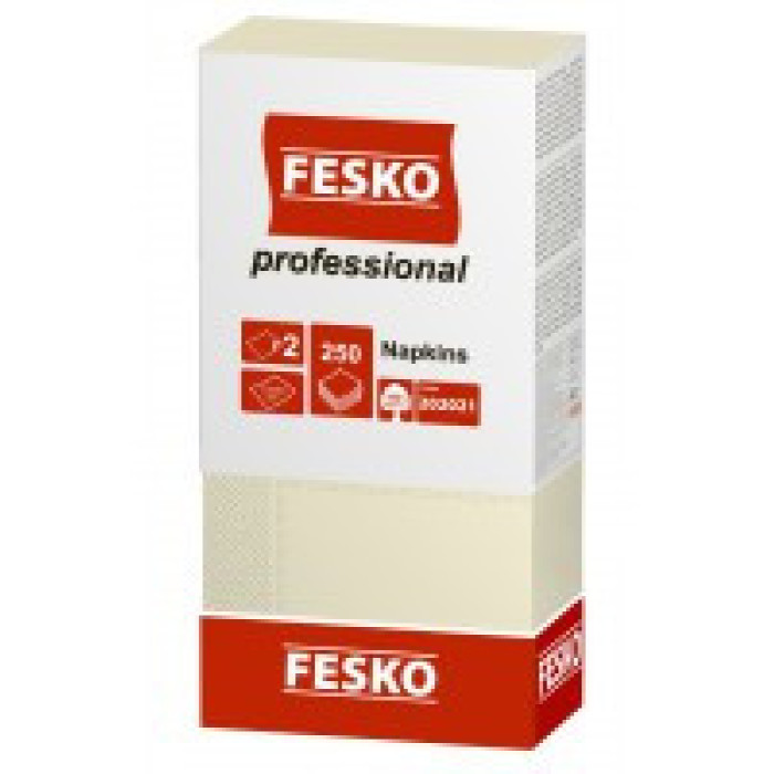 Серветки Fesko Professional 33х33 двошарові 250 листів шампань