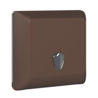 Диспенсер для бумажных полотенец в пачках V-сборка коричневый Soft Touch