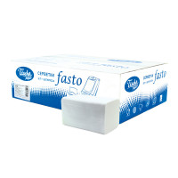 Салфетки диспенсерные FASTO белые 2-слойные V-сборка 16,9х22,5 см 20 пачек по 190 шт.