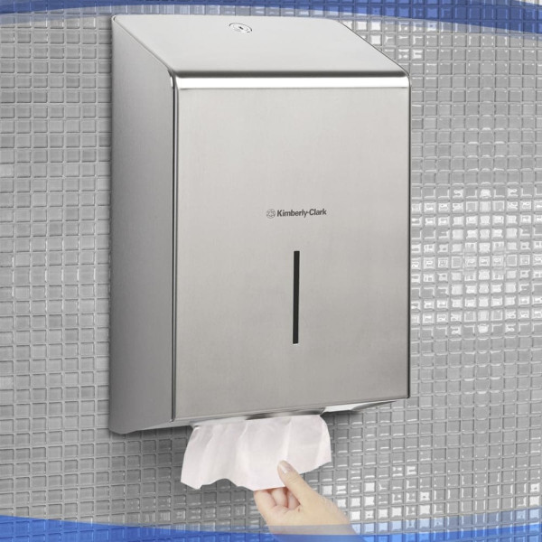 Диспенсер Kimberly-Clark для листовых полотенец.