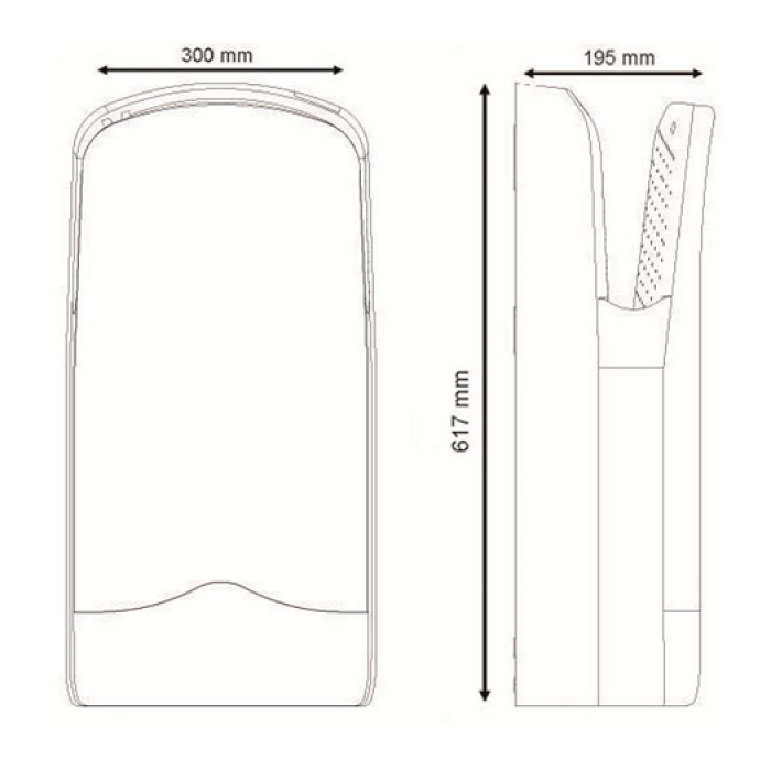 Сушарка для рук NOFER V-JET 01303.N автоматична, чорна