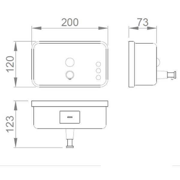 Дозатор для рідкого мила Nofer 03042.S хром