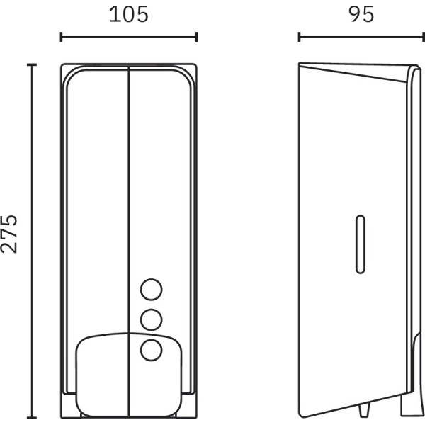 Дозатор для рідкого мила Nofer 03040.W білий