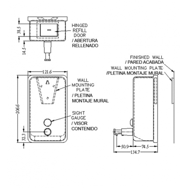 Дозатор для рідкого мила Nofer 03041.S хром