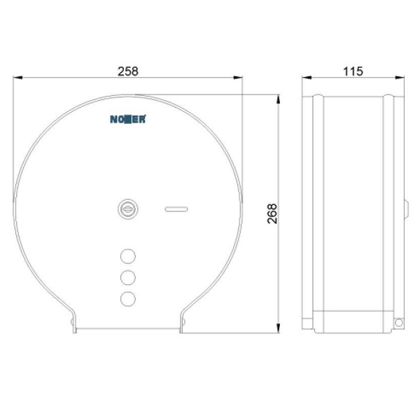 Диспенсер для туалетного паперу Nofer 05006.W білий