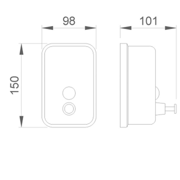 Дозатор для рідкого мила Nofer 03001.06.S хром