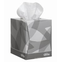 Серветки для обличчя Kleenex в кубі білі 2 шари 90 шт