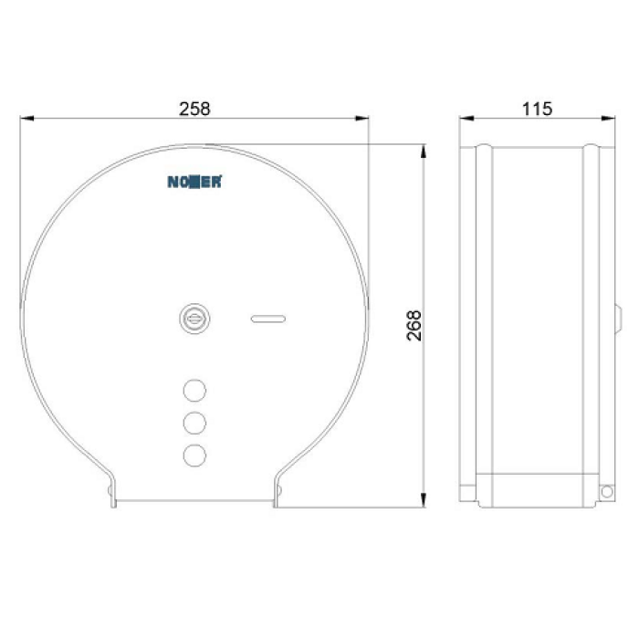 Диспенсер для туалетного паперу Nofer 05006.B хром