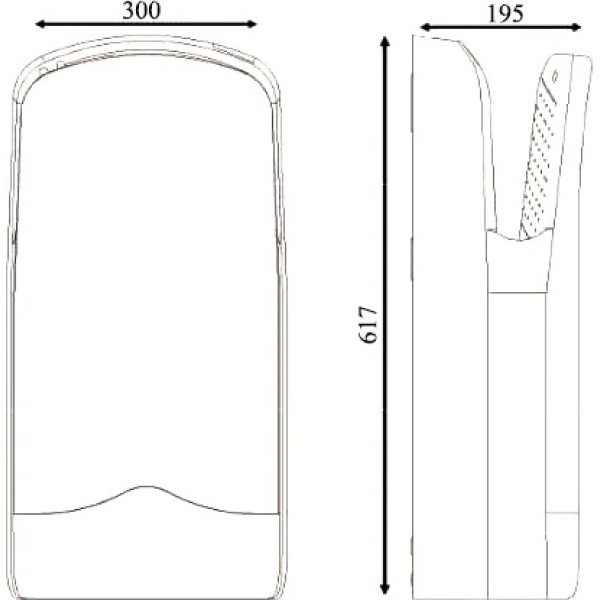 Сушилка для рук NOFER V-JET 01303.W автоматическая, белая