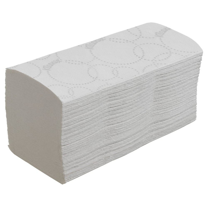 Листові рушники Kleenex Interfold  V складаннябілі 2 шари 186 лис
