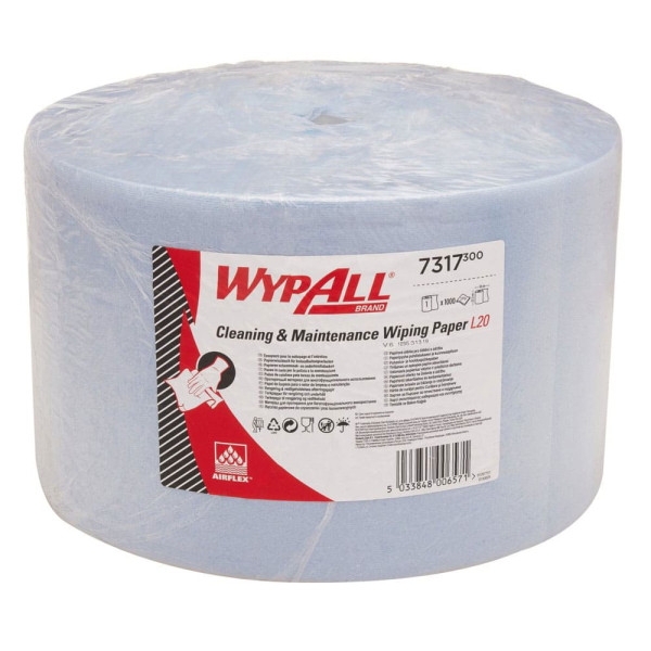 Папір для протирання в рулонах Wyp Kimberly-Clark L20 блакитний 3
