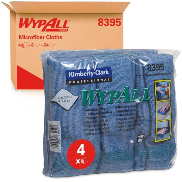 Салфетка Wyp Kimberly-Clark из микрофибры для уборки голубая