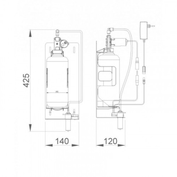 Дозатор для рідкого мила Nofer 03107.B хром