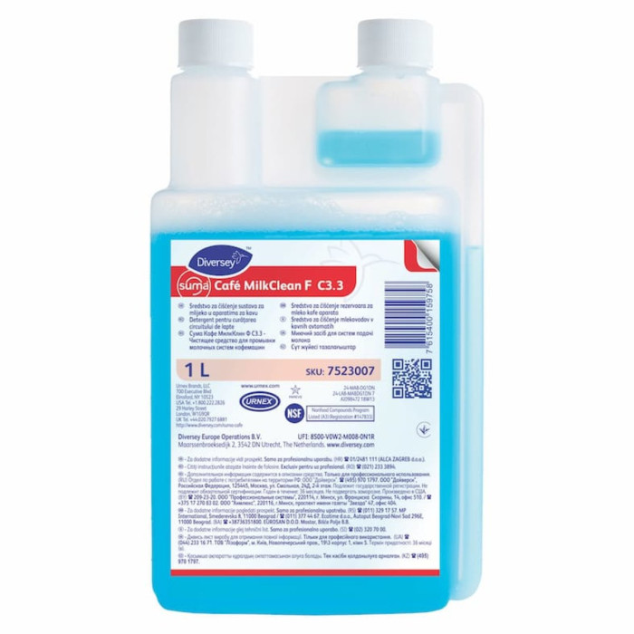 Средство для молочных систем кофемашин от налета 1 л Suma Café MilkCleanF C3.3