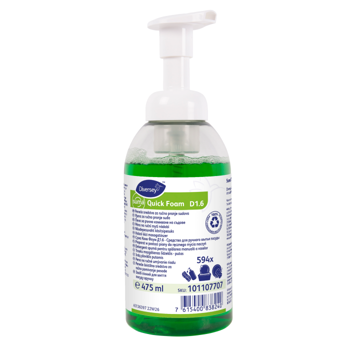 Пенное средство для ручной мойки посуды 475 мл Suma Quick Foam