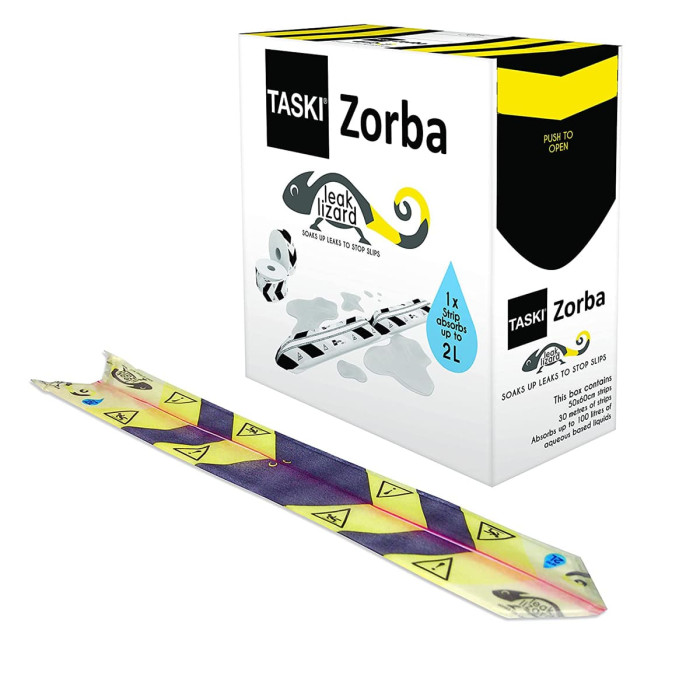 Абсорбирующая лента для разливов воды 30 м 50 отрывов Taski Zorba Leak Lizard