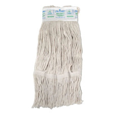 Белый хлопковый веревочный моп прошитый 400 г для влажной уборки