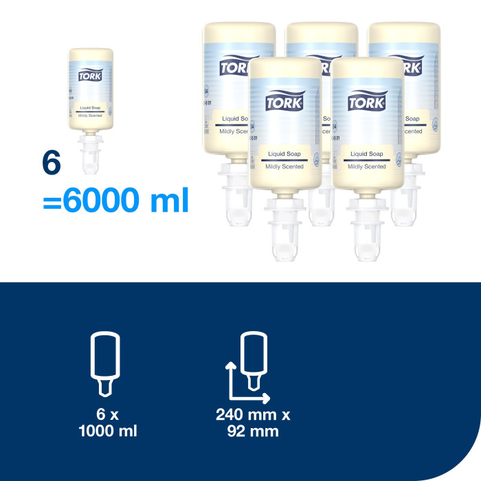 Рідке мило для нормальної та сухої шкіри S4 1000 мл Mildly Scented S4