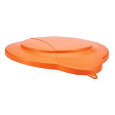 Крышка для ведра 12 л пластиковая оранжевая 36х31 см с фиксатором