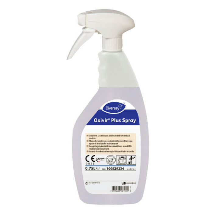 Засіб для миття та дезінфекції водостійких поверхонь 750 мл Oxivir Plus Spray