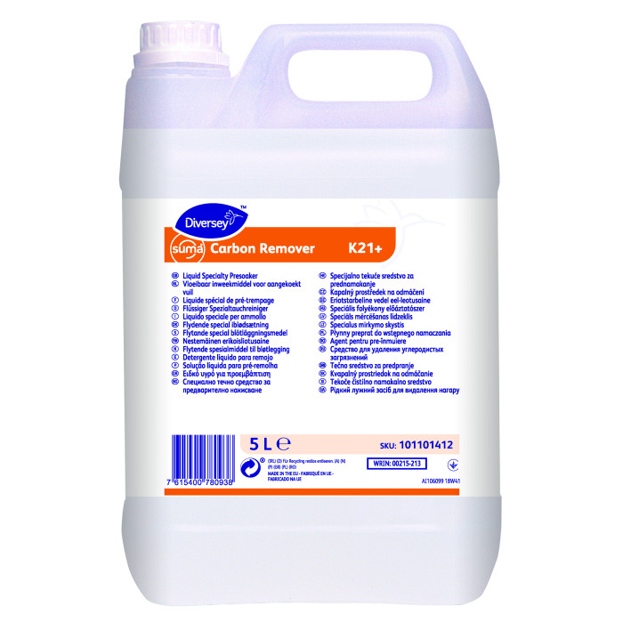 Слаболужний засіб для замочування посуду 5 л Suma Carbon Remover K21+