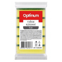 Губки стандартные кухонные желтые с зеленым абразивом 9×6×3 см 5 шт