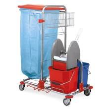 Прибиральні візки та відра з віджиманням