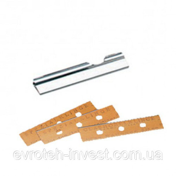 Затискач із набором лез двосторонніх 10 шт Італія