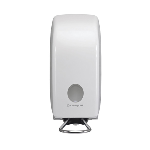 Aquarius Диспенсер Kimberly-Clark для рідкого мила та мила-піни з ліктьовий приводом білий 1 л