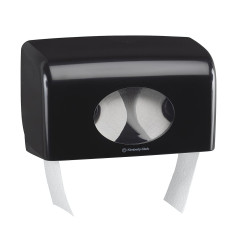 Aquarius Диспенсер Kimberly-Clark для туалетного паперу в стандартних рулонах на 2 рулони чорний