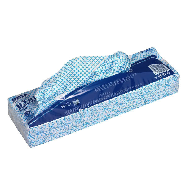 Нетканий матеріал для протирання в серветках Wyp Kimberly-Clark X80 блакитний 25 листів
