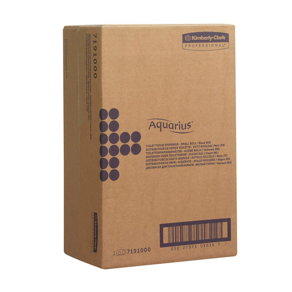 Aquarius Диспенсер Kimberly-Clark для туалетного паперу в стандартних рулонах на 2 рулони чорний
