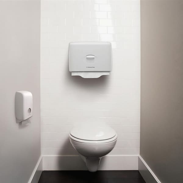 Aquarius Диспенсер Kimberly-Clark для індивідуальних покриттів на сидіння унітазу білий