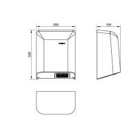 Сушарка для рук 800 Вт білий ABS нержавіюча сталь глянець Іспанія
