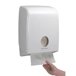 Диспенсер білий Kimberly-Clark Aquarius для листових рушників