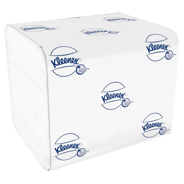 Туалетний папір листовий Kleenex білий 2 шари 200 листів