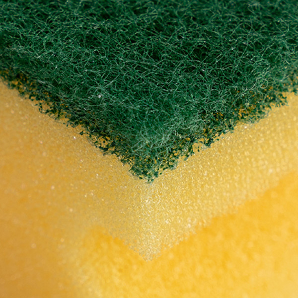 Губка Вілєда 7x15 см, для миття посуду, зелений. абразив